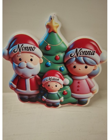 Palla natalizia misura 12 cm tema nonni
