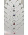 Collana acciaio con campanella vari colori