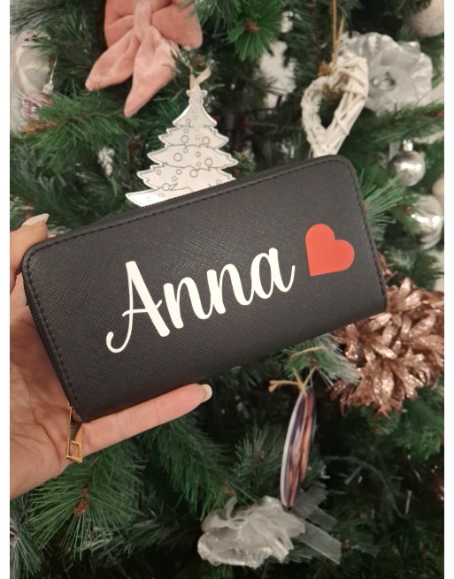 Portafoglio con nome o frase