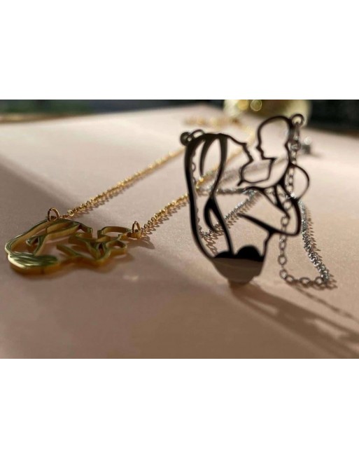 Collana mamma e figli  con incisione nome