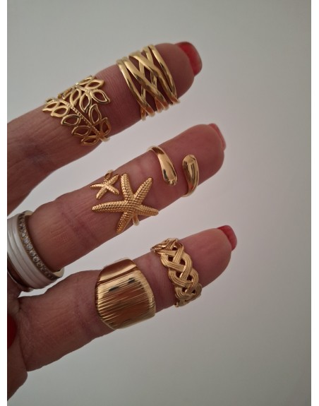 Anelli donna regolabili  6 pezzi