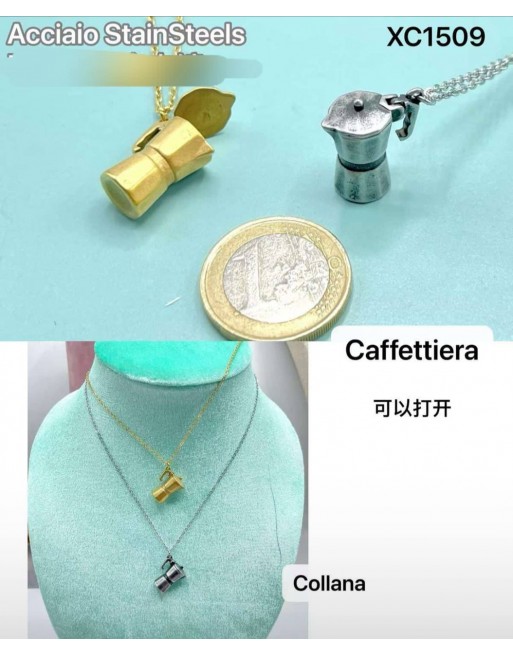 Collana con caffettiera