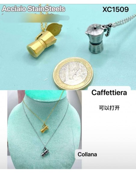 Collana con caffettiera