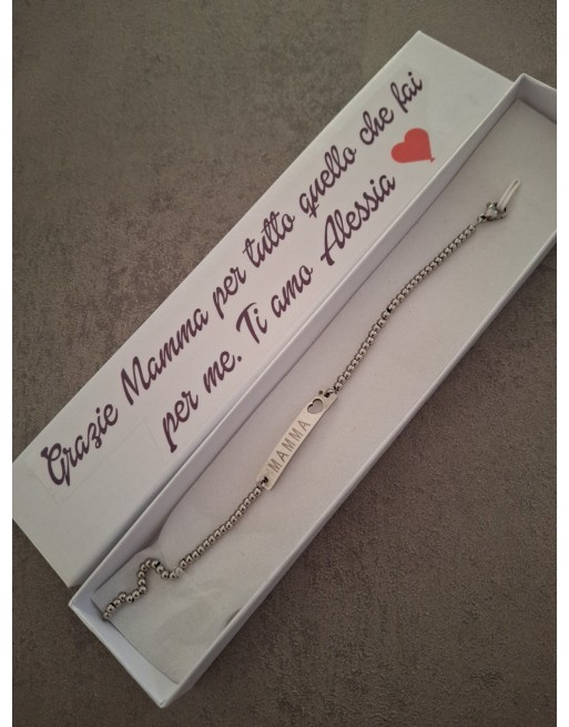 Bracciale mamma con scatola personalizzabile