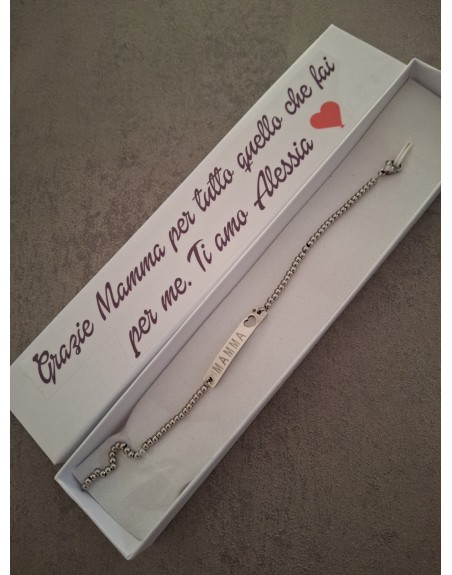 Bracciale mamma con scatola personalizzabile