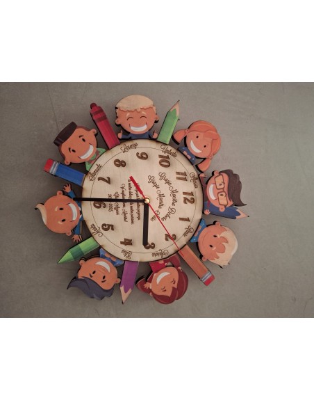 Orologio da parete in legno naturale personalizzato