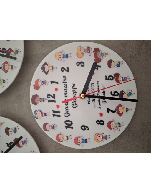 Orologio plex bianco con stampa uv misura 25 cm