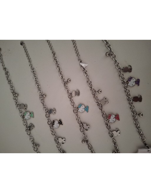 Bracciale con ciondolo hello kitty