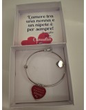 scatola con frase nonna e bracciale  con frase