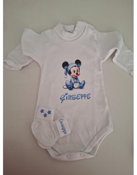 Body + calzino neonato  con nome