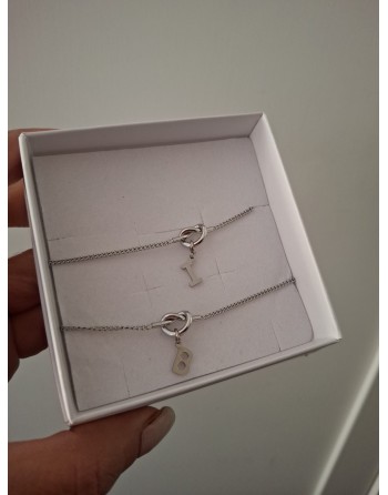 Coppia nodo acciaio inossidabile con lettere