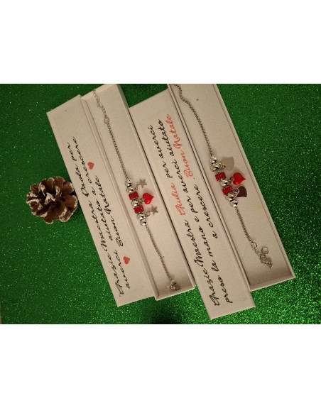 Bracciale con scatola personalizzata tema maestre