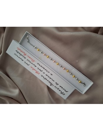Scatola con frase personalizzabile e bracciale acciaio inossidabile
