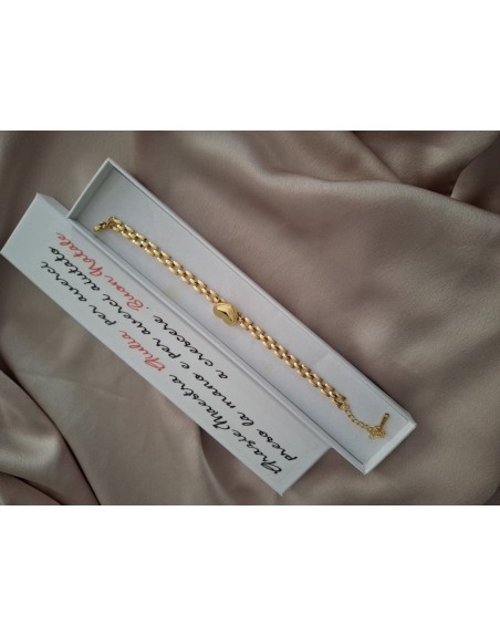 Scatola con frase personalizzata e bracciale acciaio