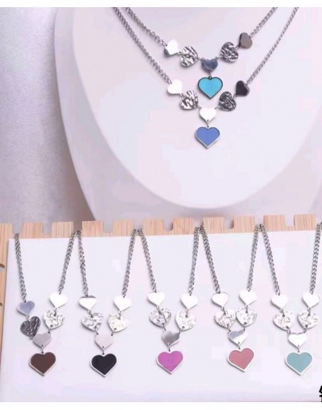 Collana modello cuore acciaio