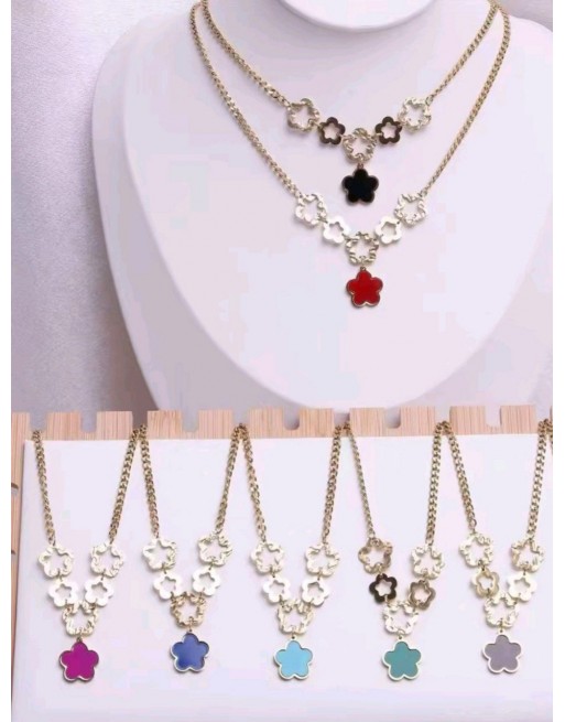 Collana acciaio colore oro