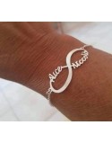 Bracciale argento925 con infinito e nomi