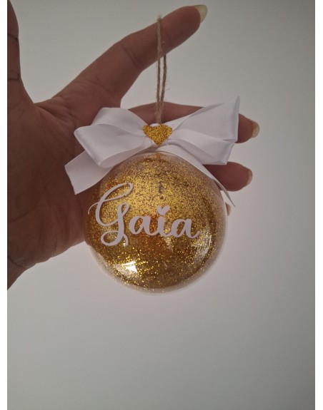 Sfera glitter con nome