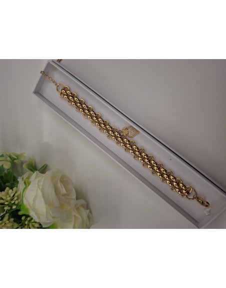 Bracciale Malia con cuore sacro strass